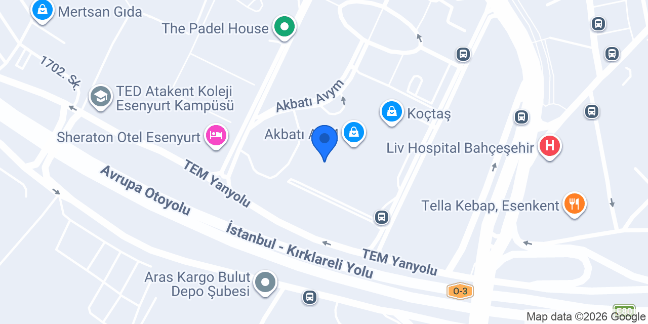 Altınbaş Akbatı AVM konumu