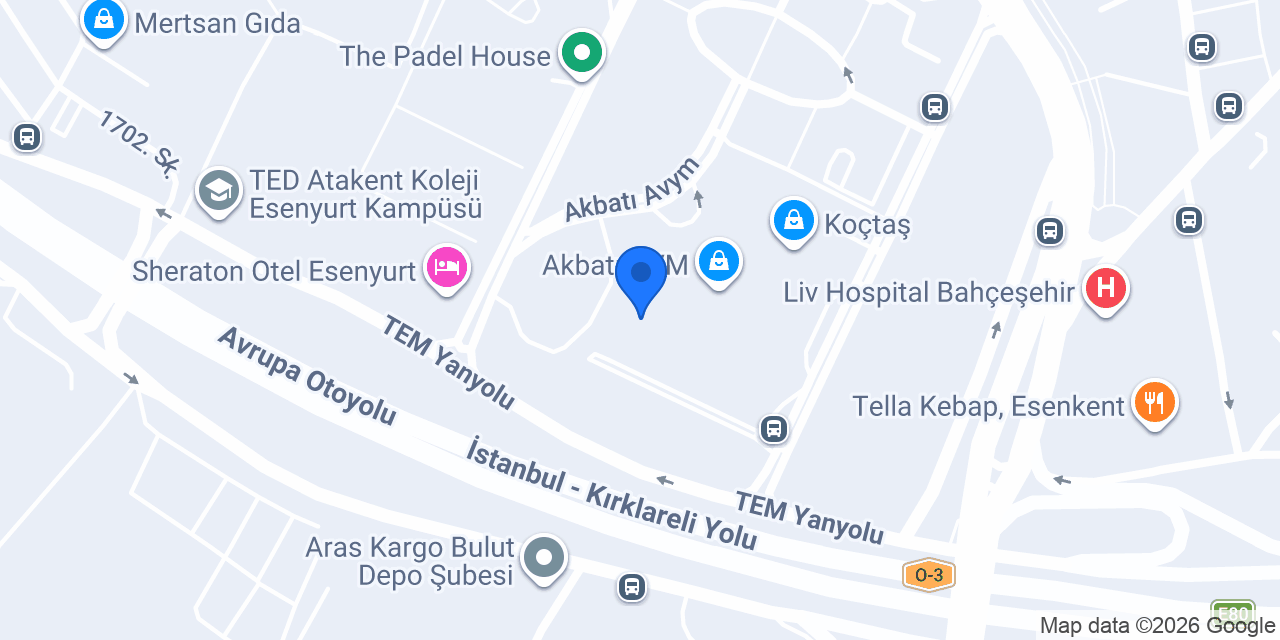 Vakko Patisserie konumu