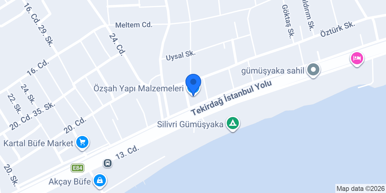 Özşah Yapı Malzemeleri konumu