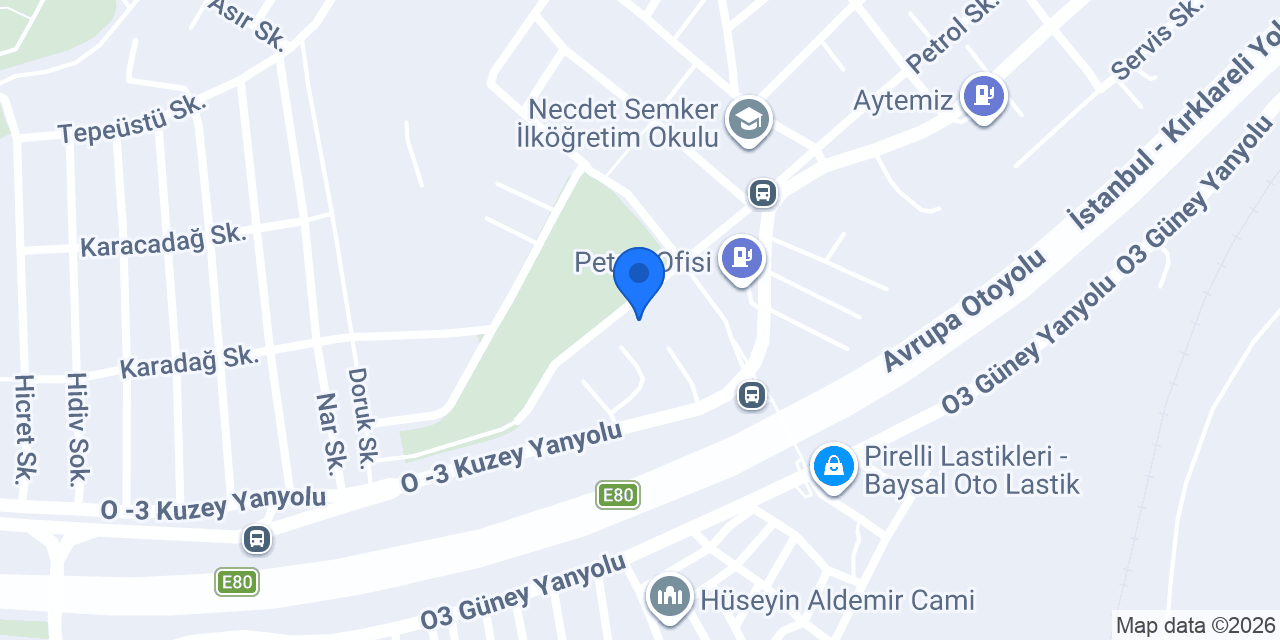 Paraduş Exclusive Duşakabin konumu