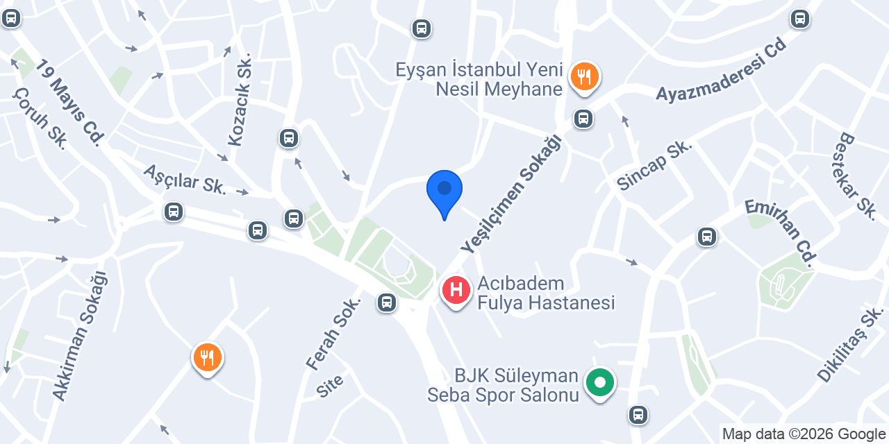 Akbank Fulya Şubesi konumu