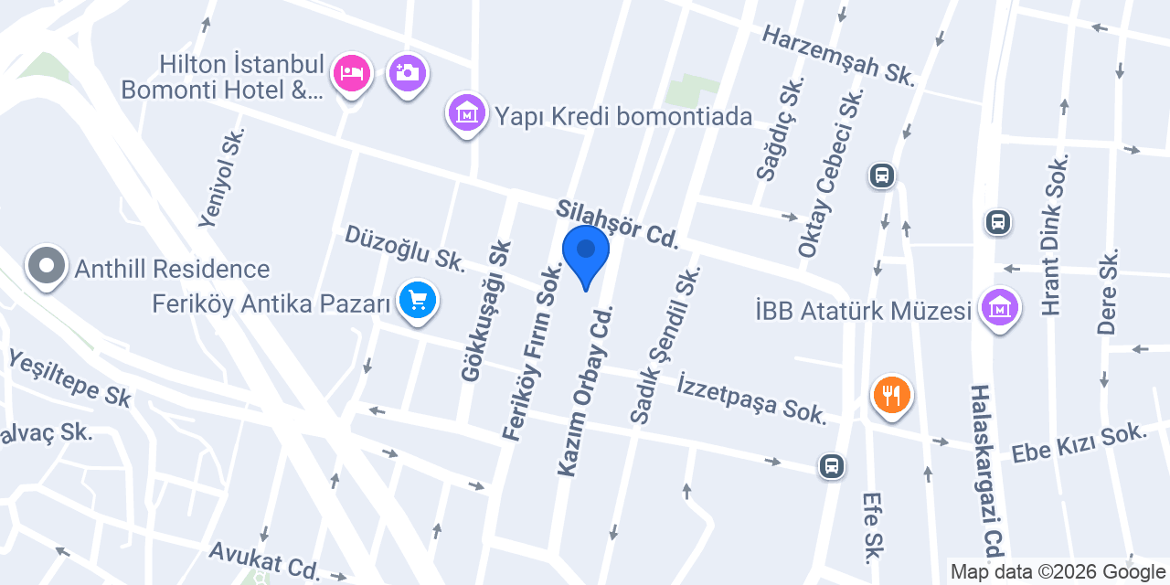 Özel Evrim Okulları konumu