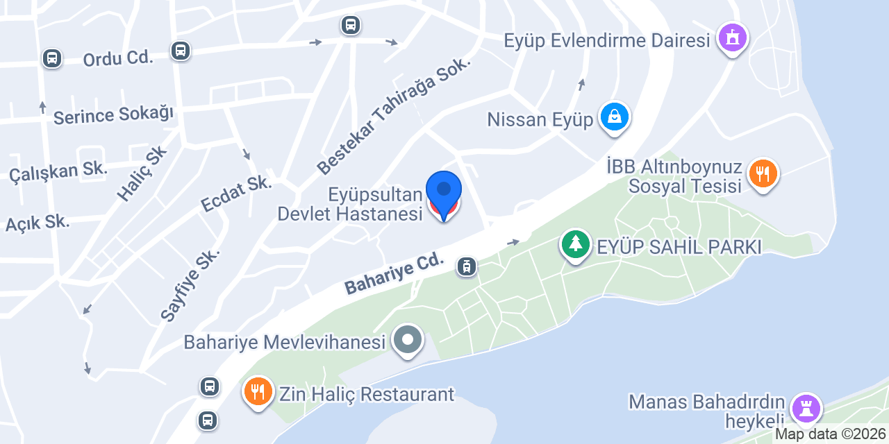 Eyüpsultan Devlet Hastanesi konumu