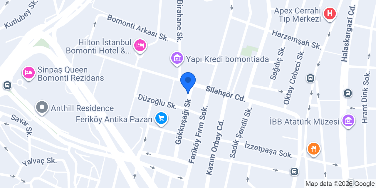 GnsWax Bomonti otopark konumu
