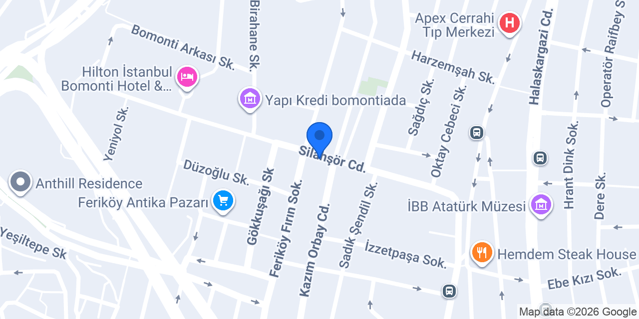 Gelateria Bonacci Bomonti konumu