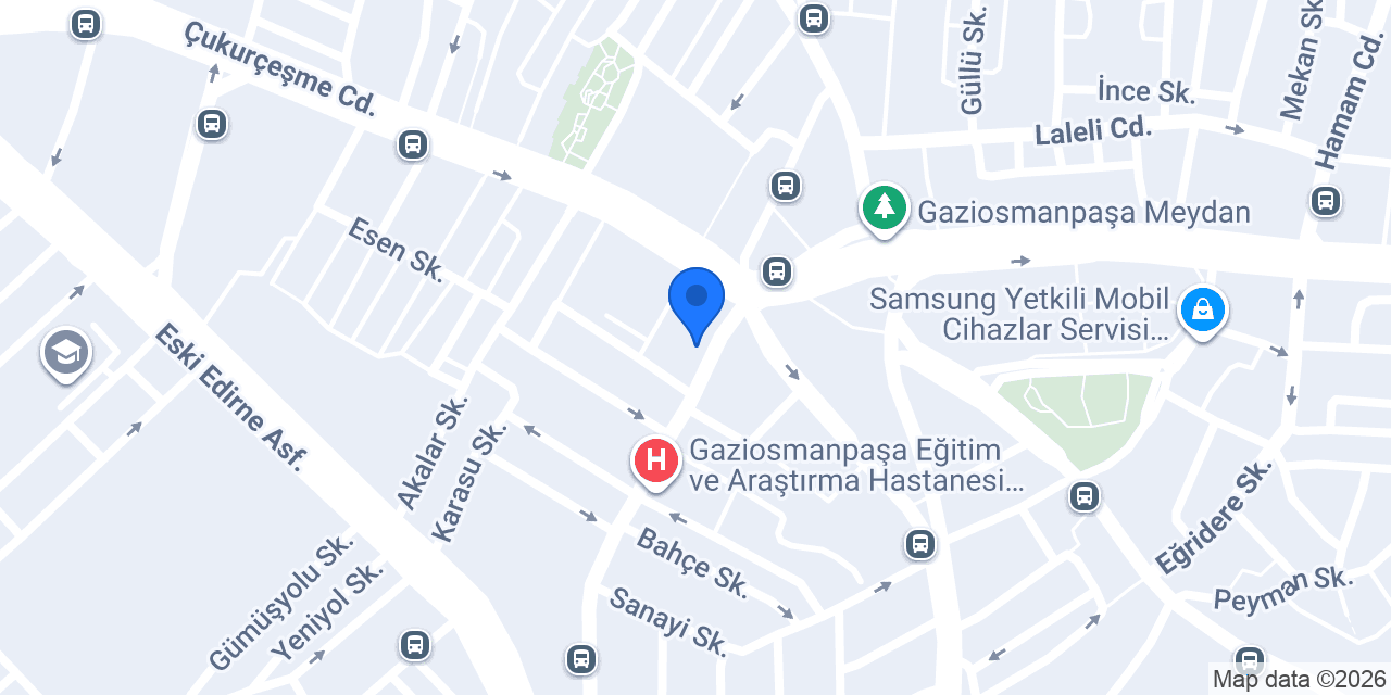 Yapı Kredi - Gaziosmanpaşa Şubesi konumu