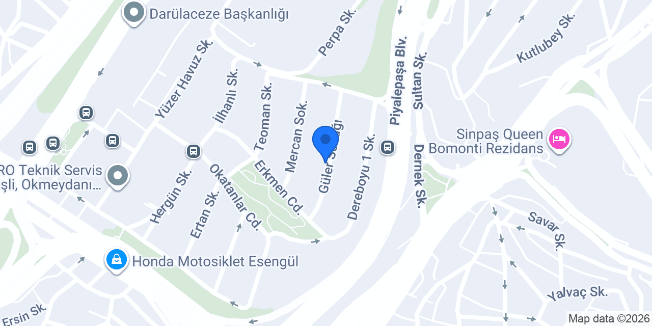 BSA Şişli Müzik okulu konumu