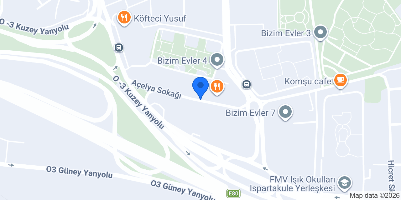 Demirbaşlar Sigorta Ispartakule Şubesi konumu
