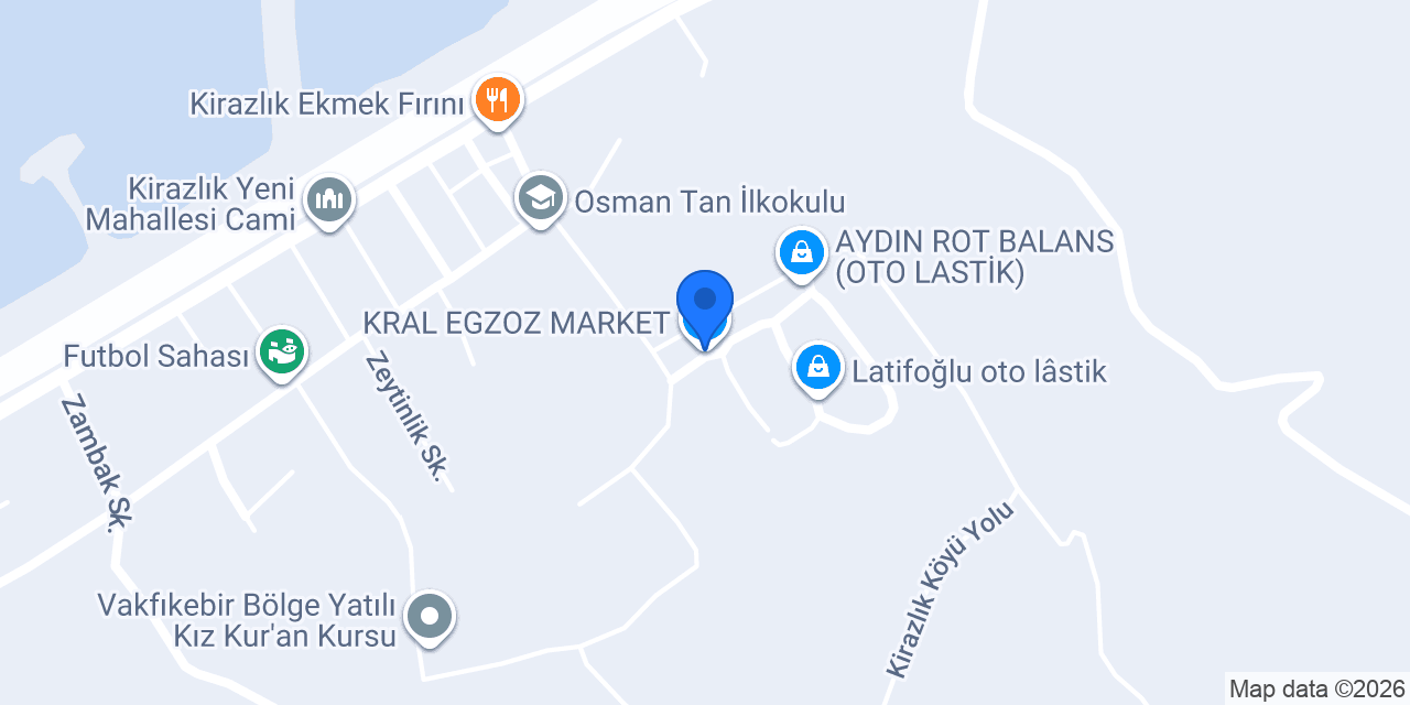 KRAL EGZOZ MARKET konumu