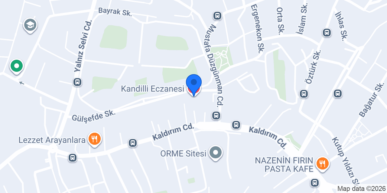 Kandilli Eczanesi konumu