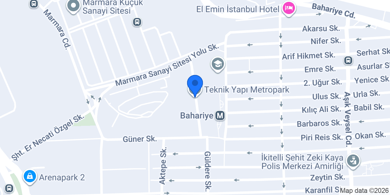 Teknik Yapı Metropark konumu