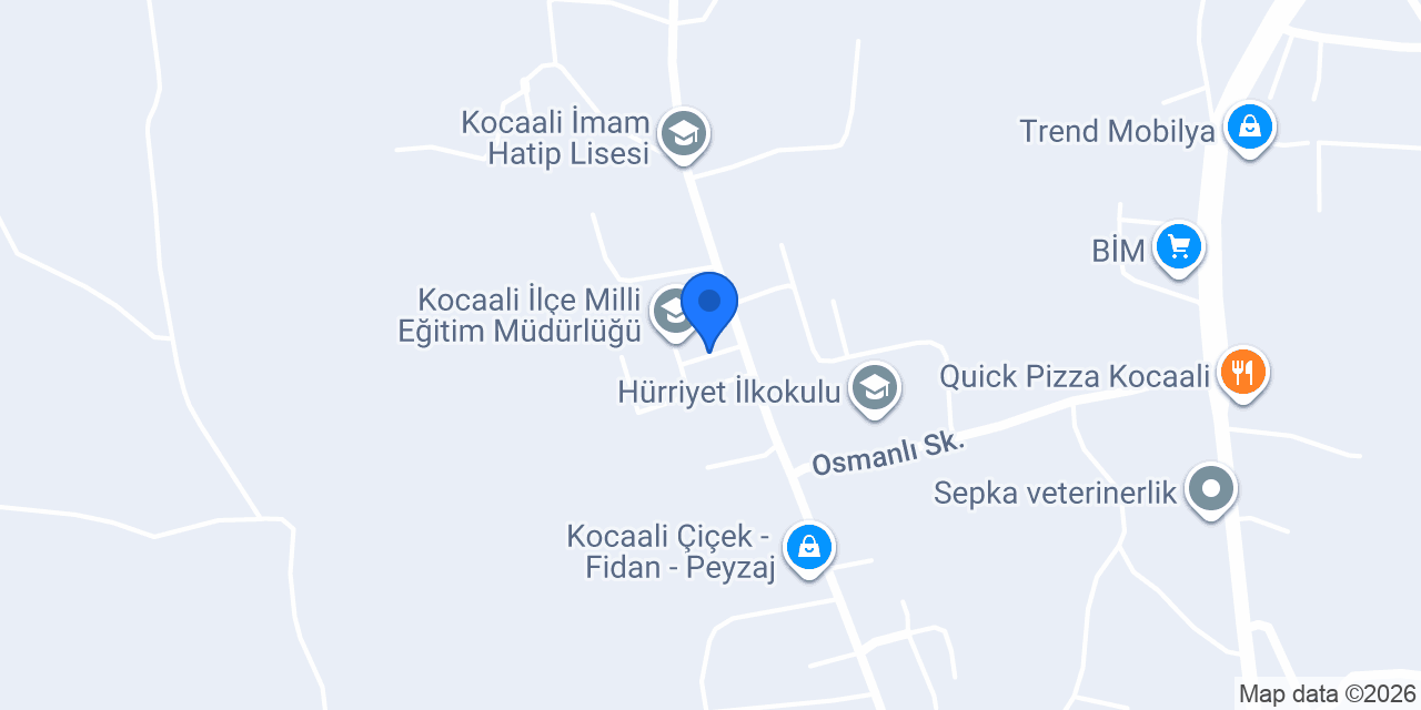 Kocaali Nüfus Müdürlüğü konumu