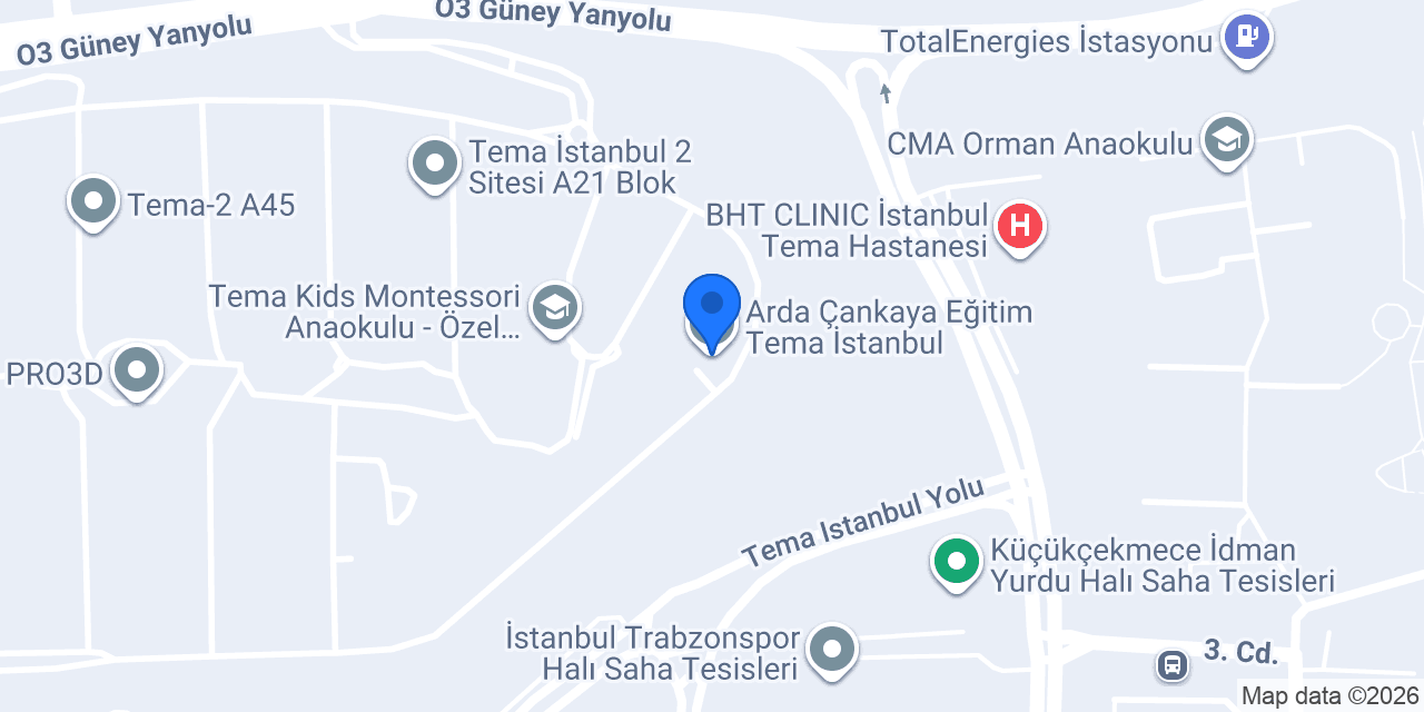 Arda Çankaya Eğitim Tema İstanbul konumu