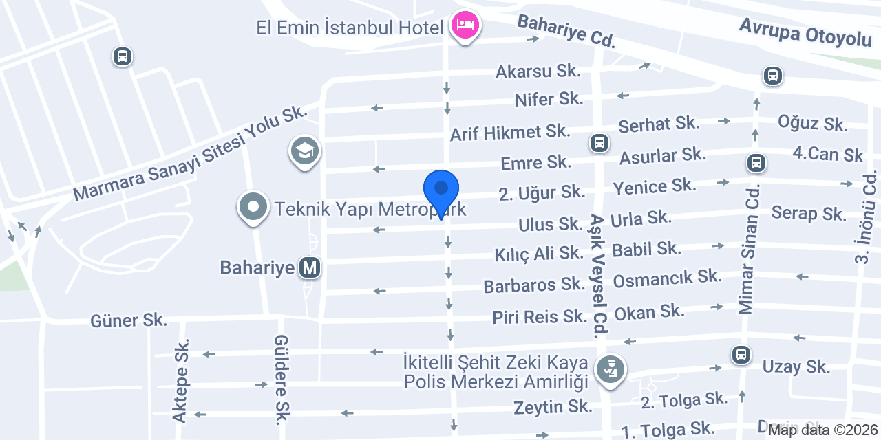 Hero's Pizza İkitelli konumu