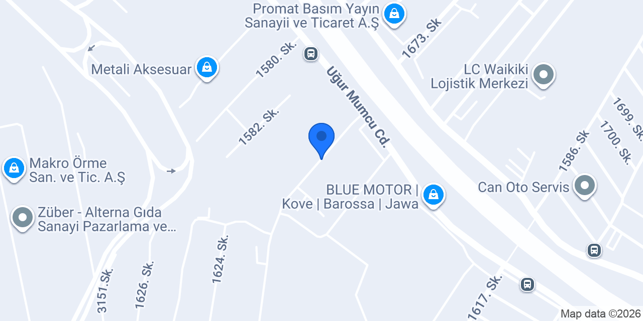 Pom-vak Pompa Depo Girişi konumu
