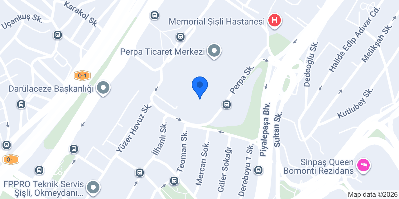 Türkiye Finans Perpa Şubesi konumu