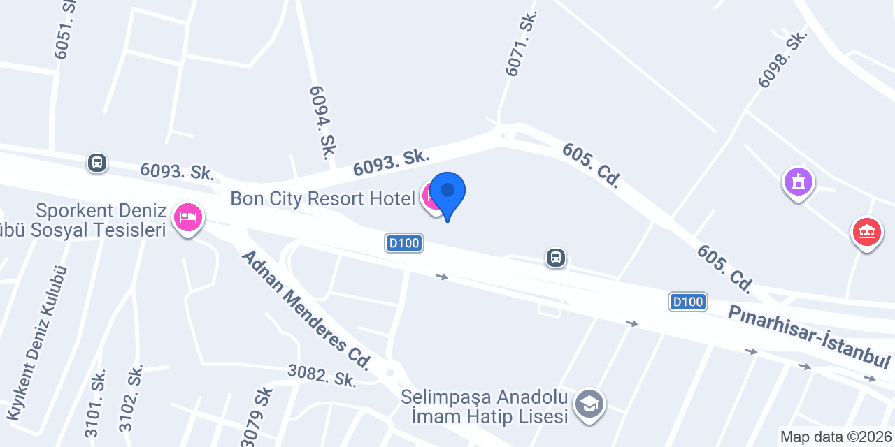 Hotel Garden Silivri konumu
