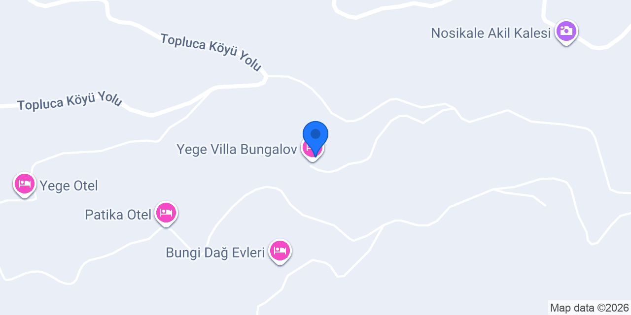 Yege Villa Bungalov konumu