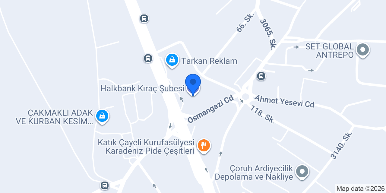 Halkbank Kıraç Şubesi konumu