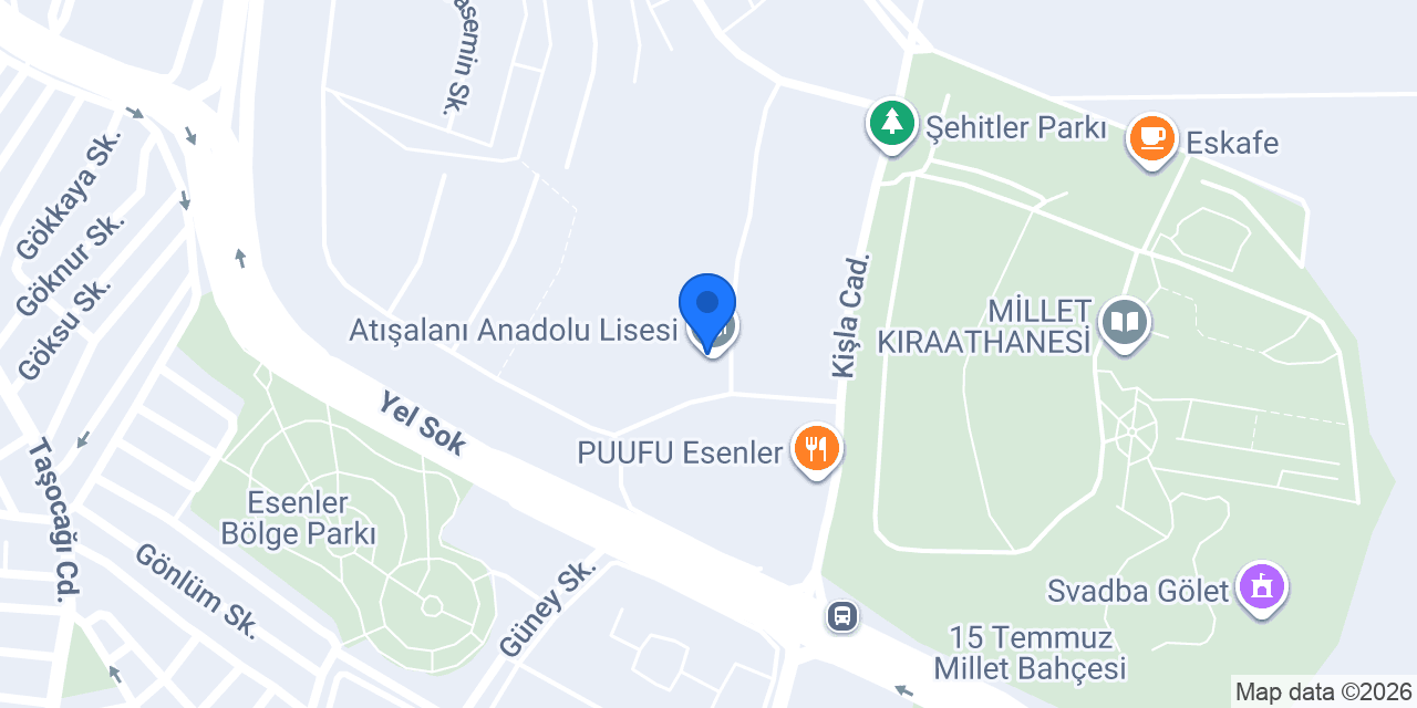 Atışalanı Anadolu Lisesi konumu