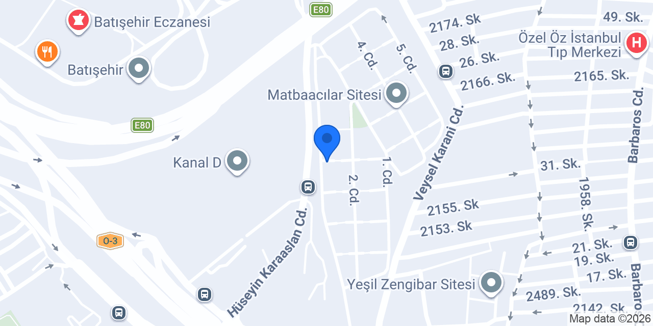 Erler Matbaa konumu