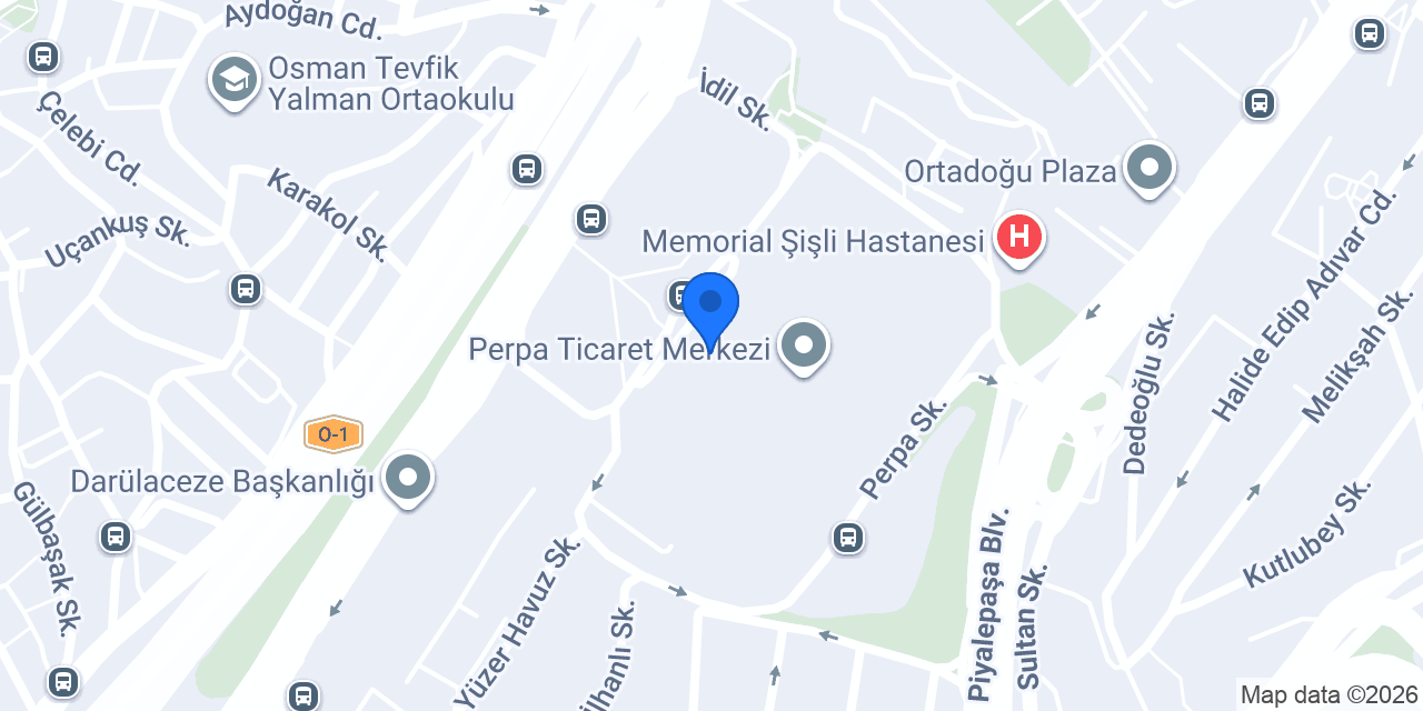 QNB Perpa Şubesi konumu