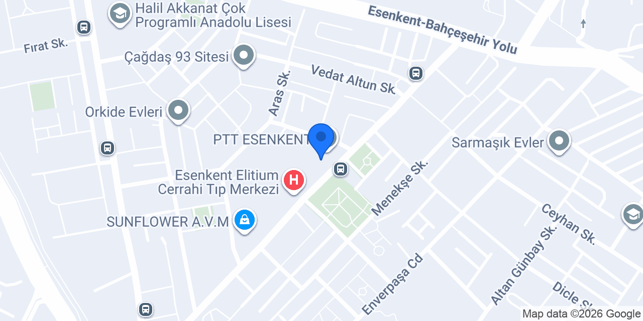 Akbank Esenkent Şubesi konumu