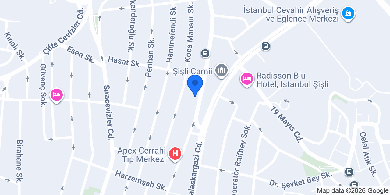 Yeni Şişli Itır Eczanesi konumu