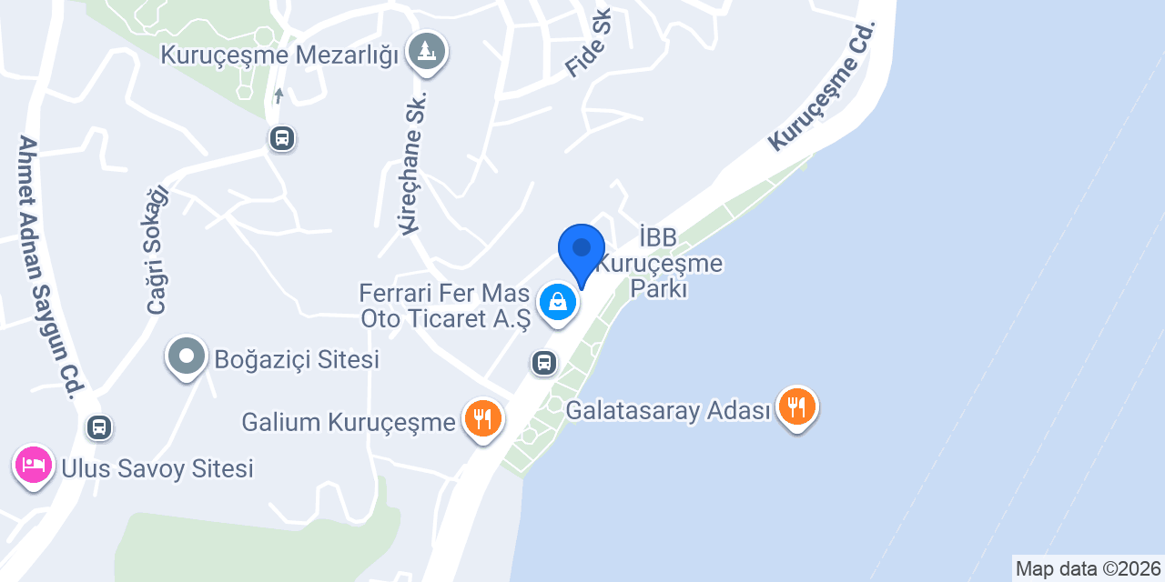 Anadolubank Kuruçeşme Şubesi konumu