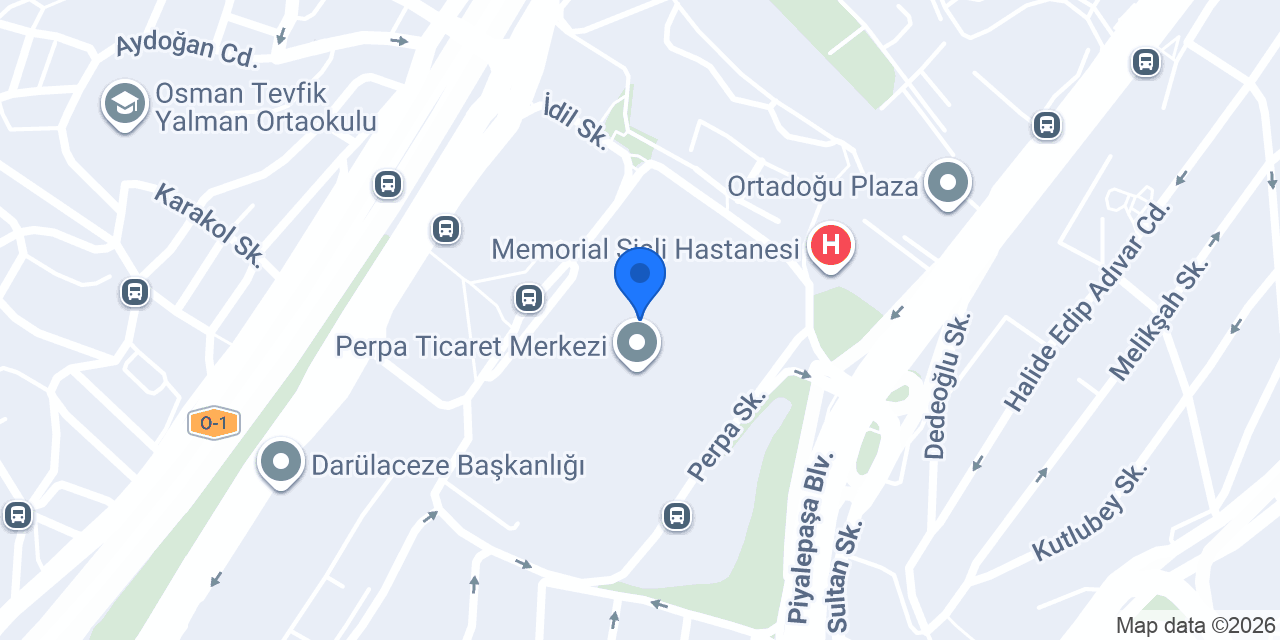 DenizBank Perpa Şubesi konumu