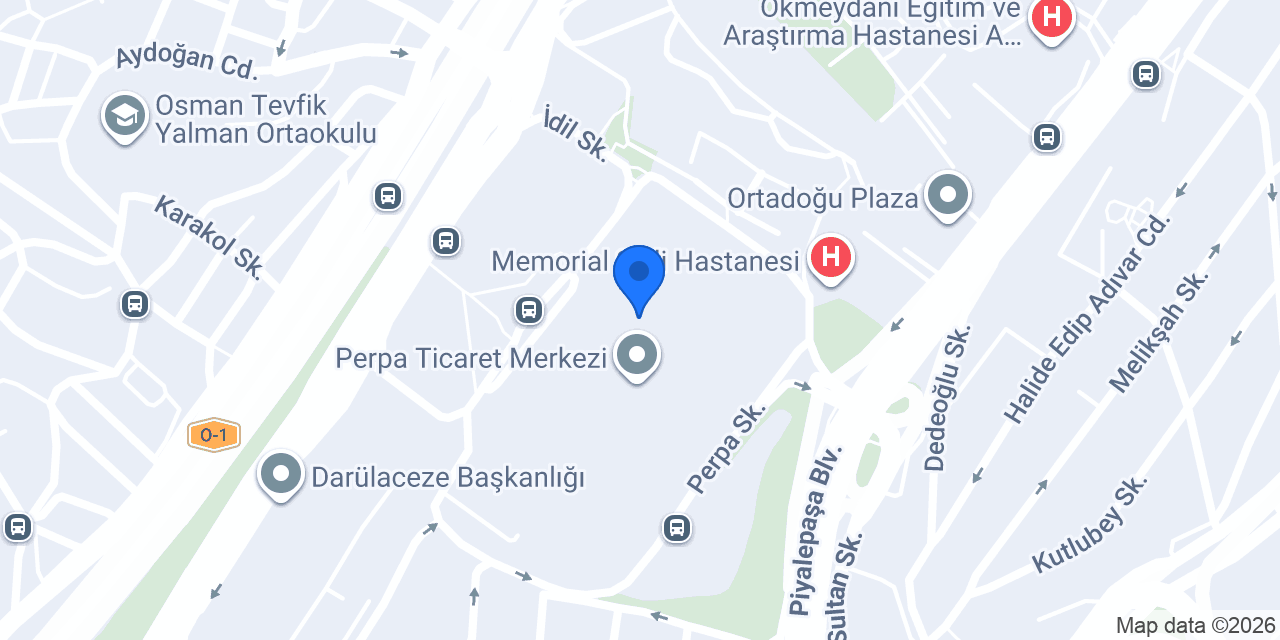 Vakıf Katılım Perpa Şubesi konumu