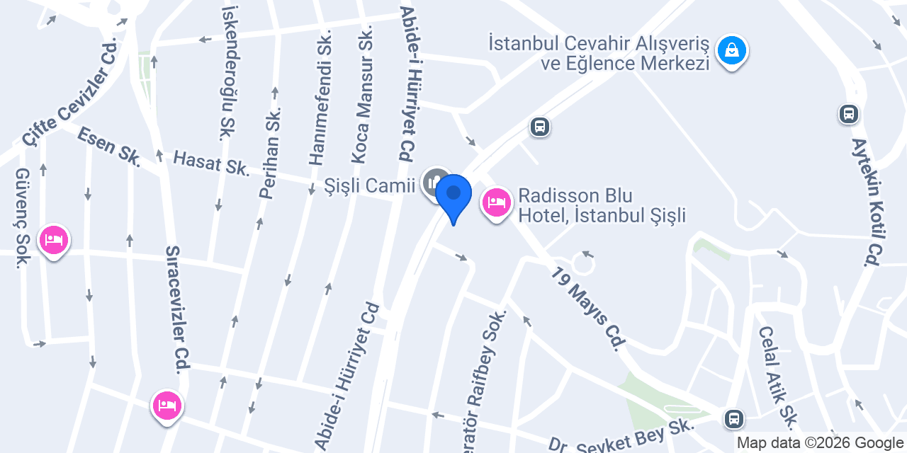 PTT Şişli Merkez Müdürlüğü konumu
