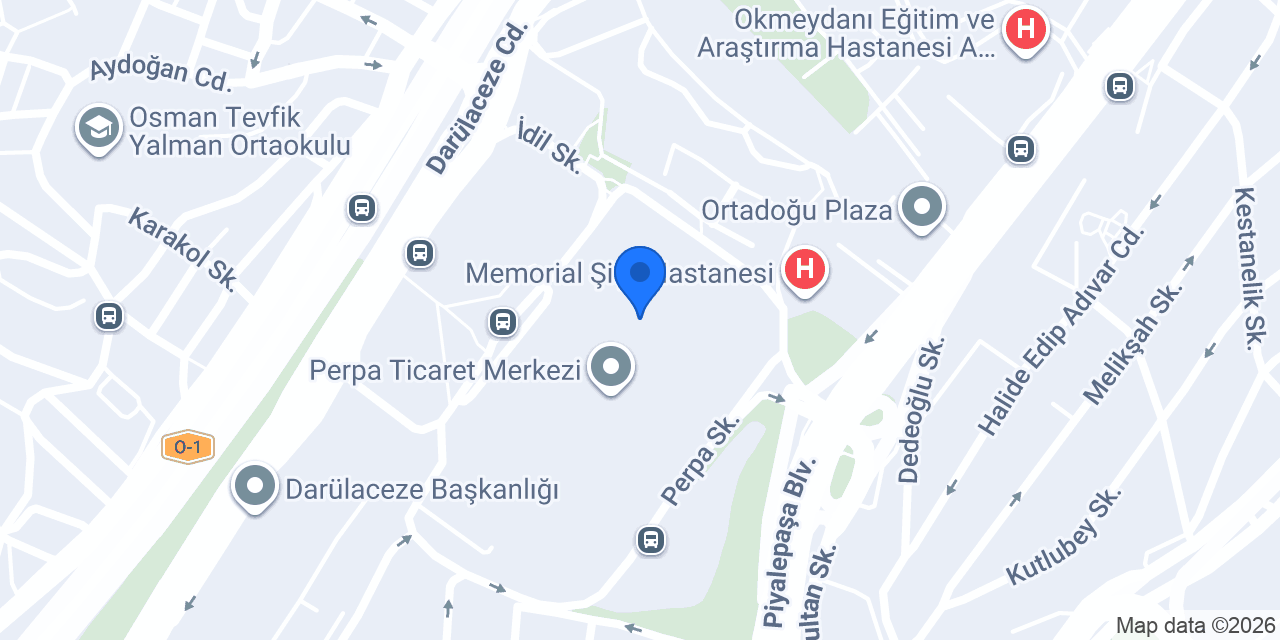 Yapı Kredi - Perpa Elektrokent Şubesi konumu