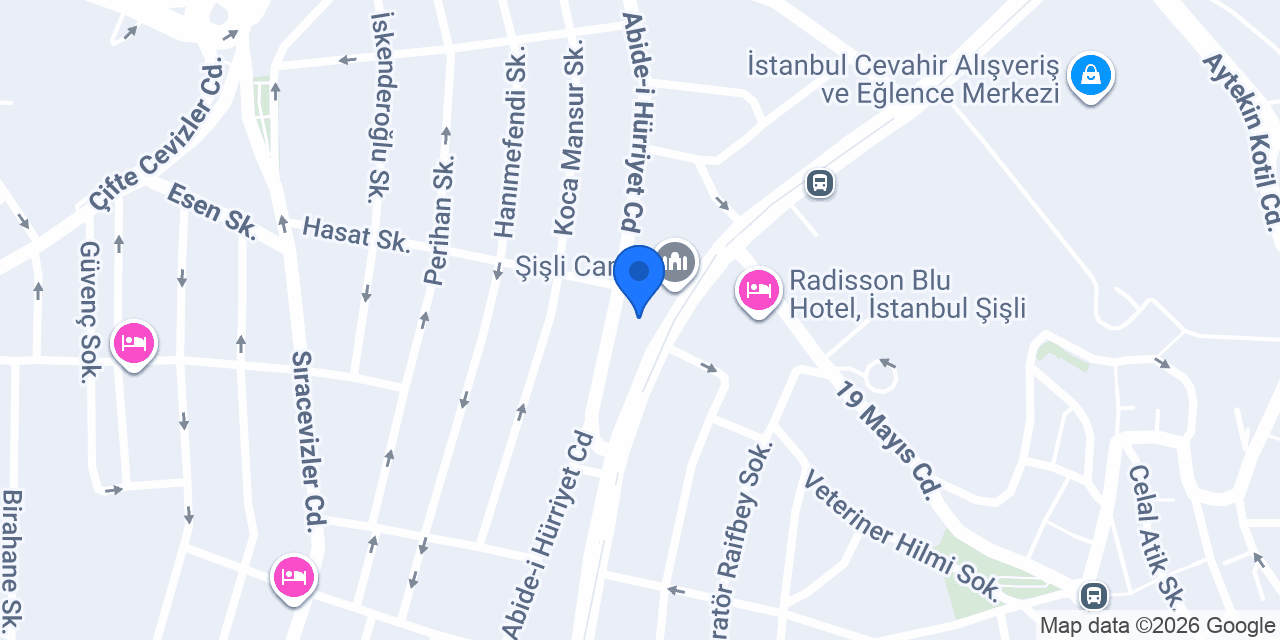 Şişli Cami Şerifi Vakfı konumu