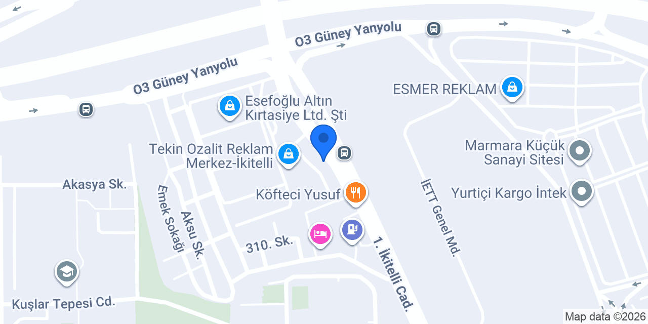 Türkiye Finans Halkalı Şubesi konumu