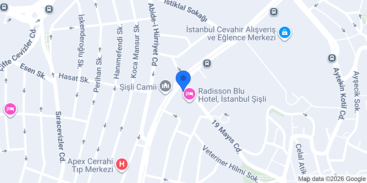 Qualia Spa & Wellness Radisson Blu Şişli Hotel konumu