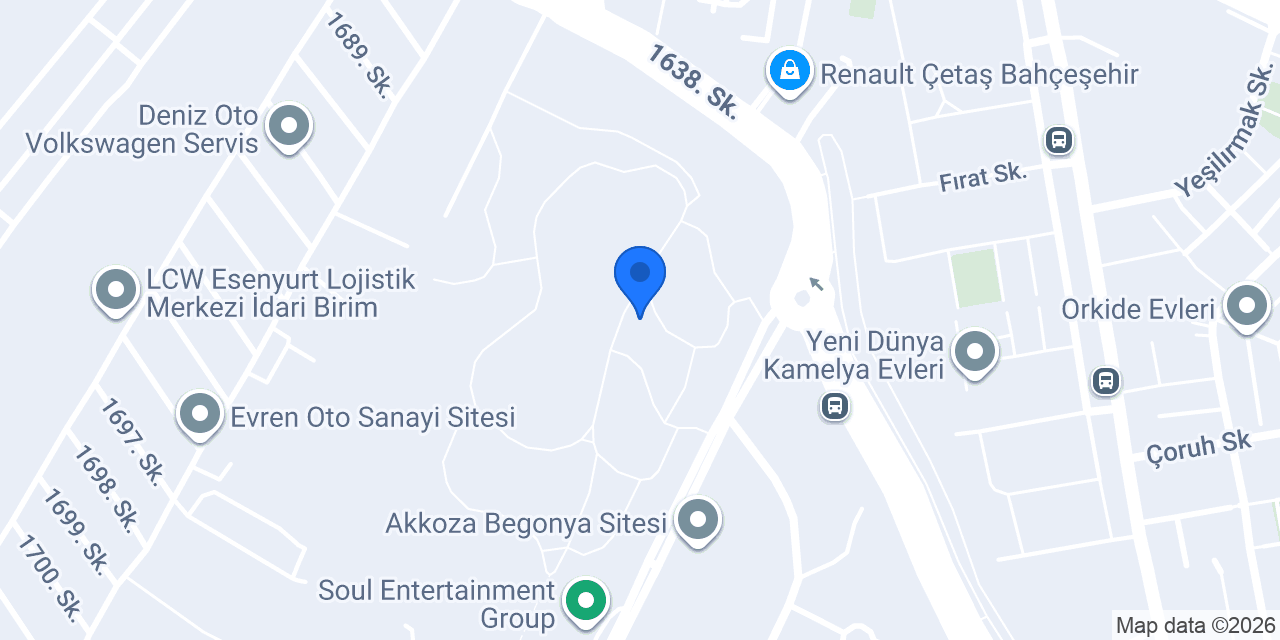 Vozol Bahçeşehir konumu