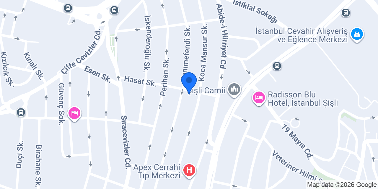 Şişli Merkez Emlak konumu