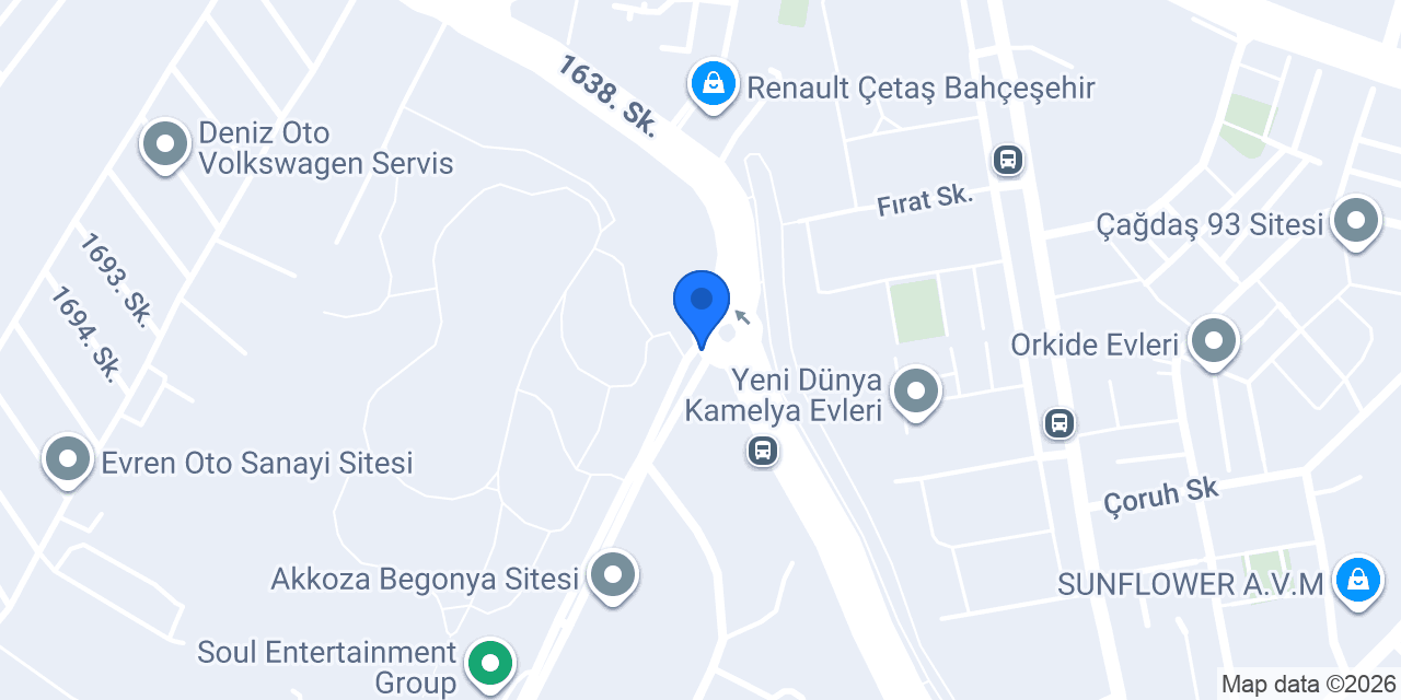 Coffy Bahçeşehir Akkoza konumu