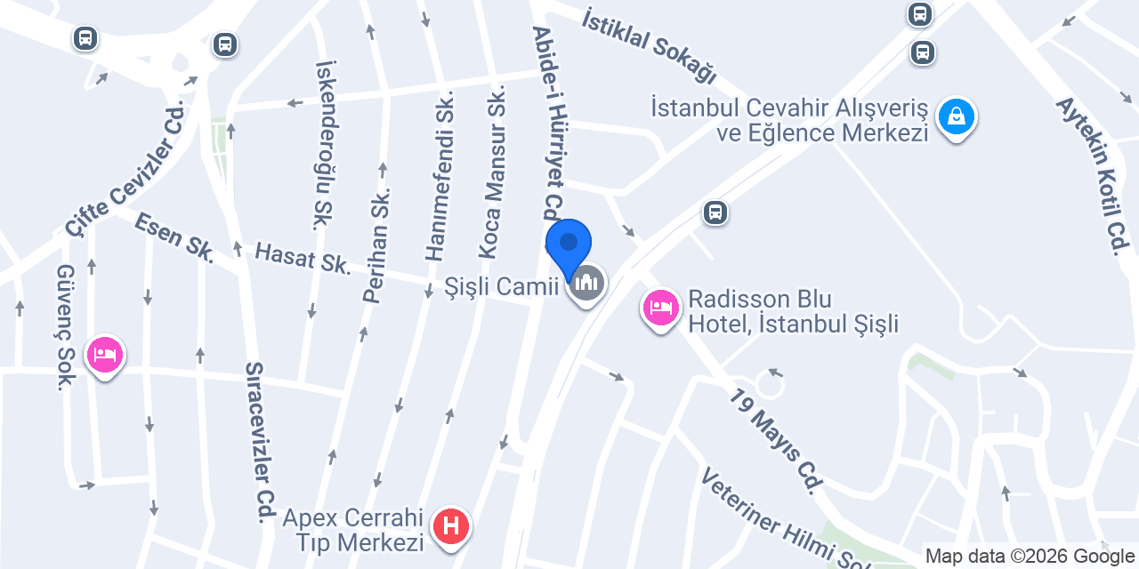 Şişli Kapalı Kat Otoparkı konumu