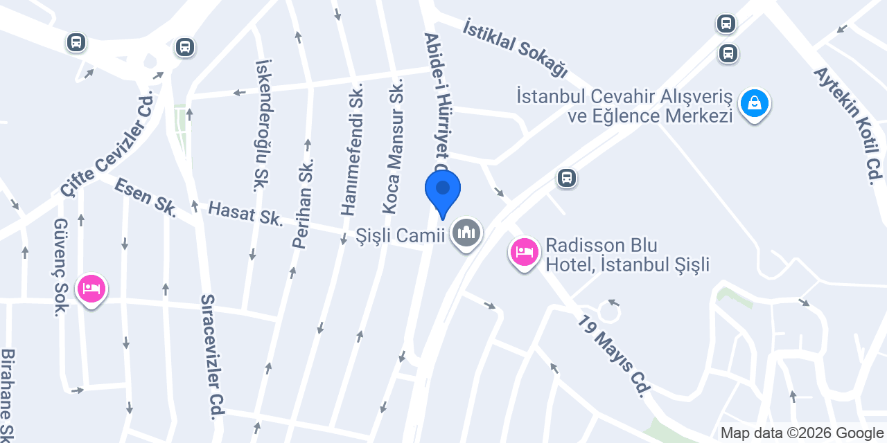Hsy Mücevher Şişli Şubesi konumu