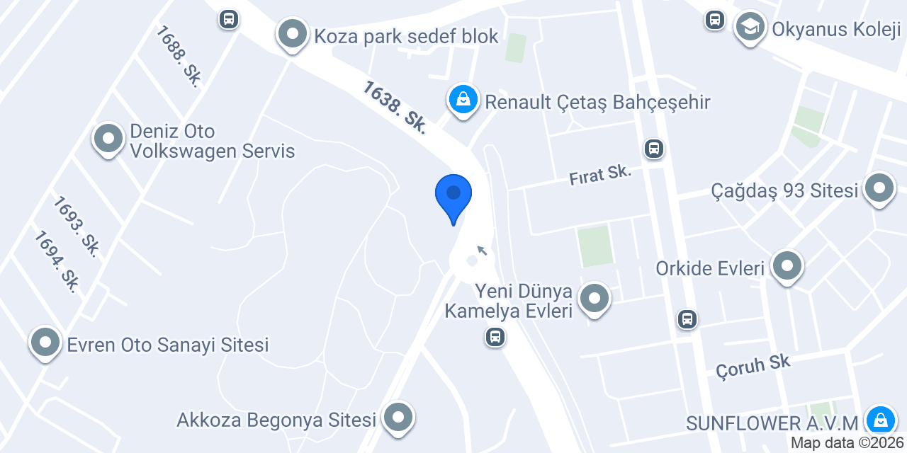Çiçek sarayı konumu