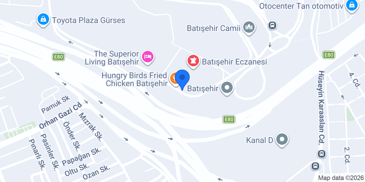 Batışehir Veteriner Kliniği konumu