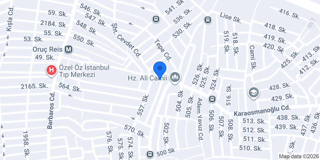 Tepe Sürücü Kursu konumu