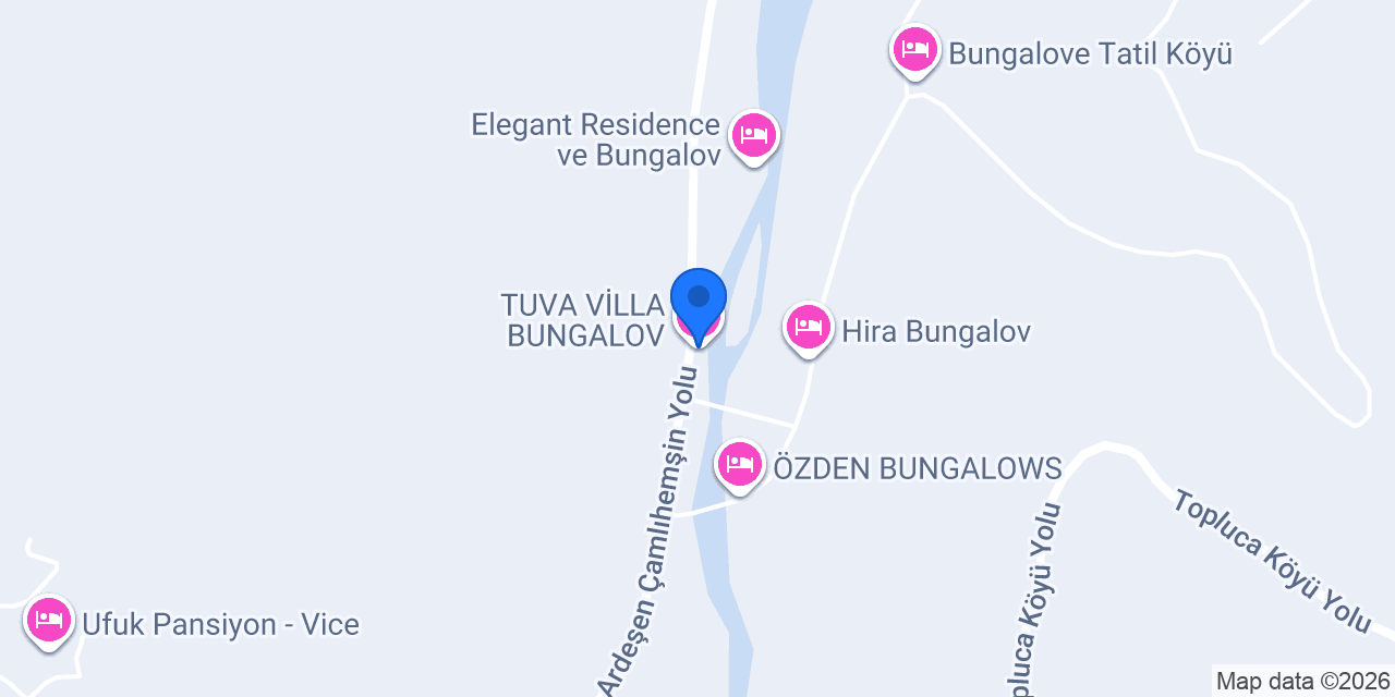 TUVA VİLLA BUNGALOV konumu