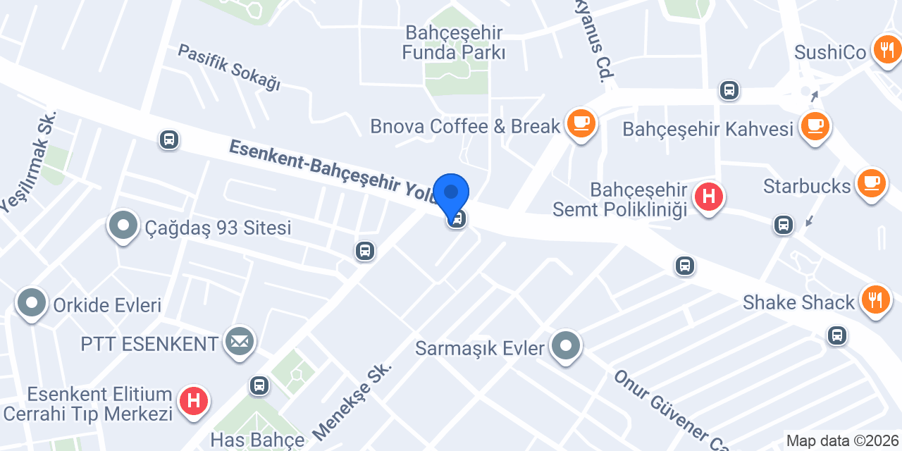 Pelit Pastanesi Parkway AVM konumu