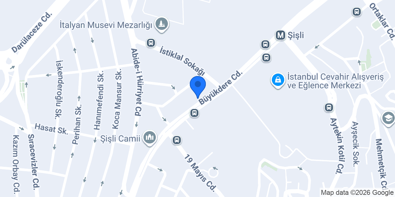 TEB Şişli Şubesi konumu