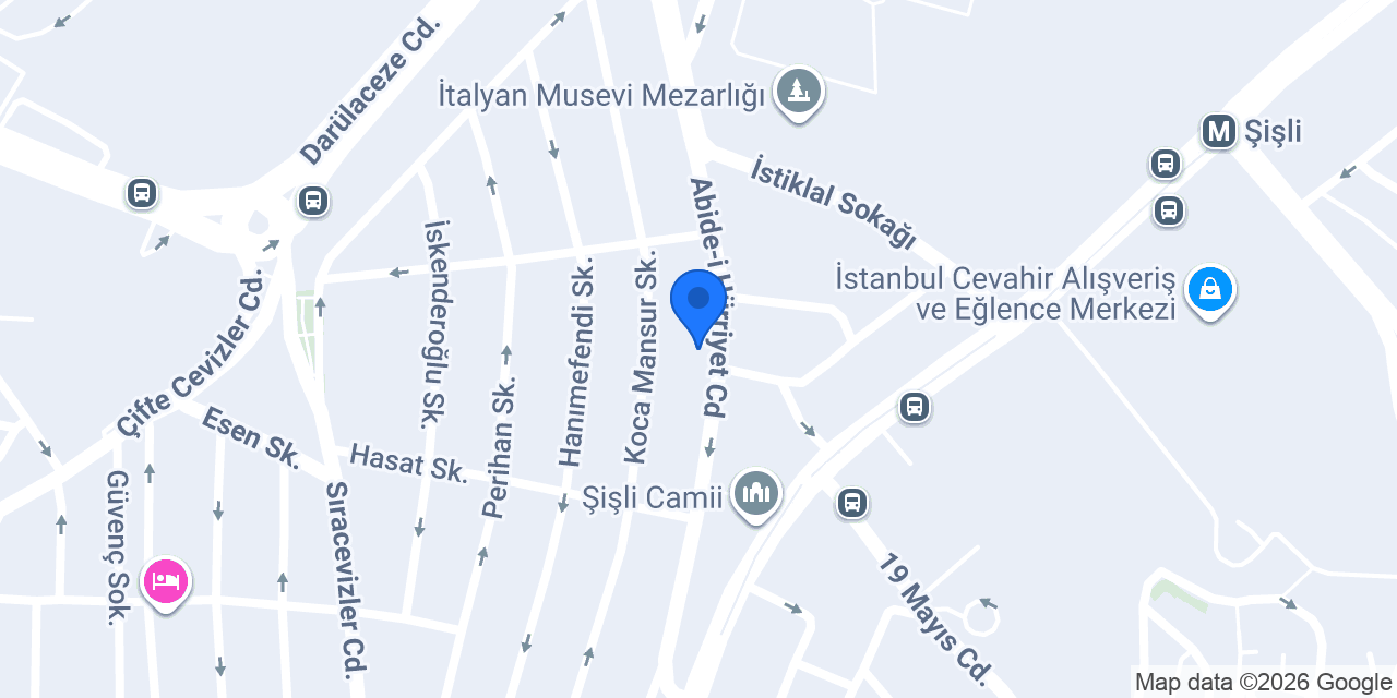 Elysian spa & Hamam İbis style hotel Şişli konumu