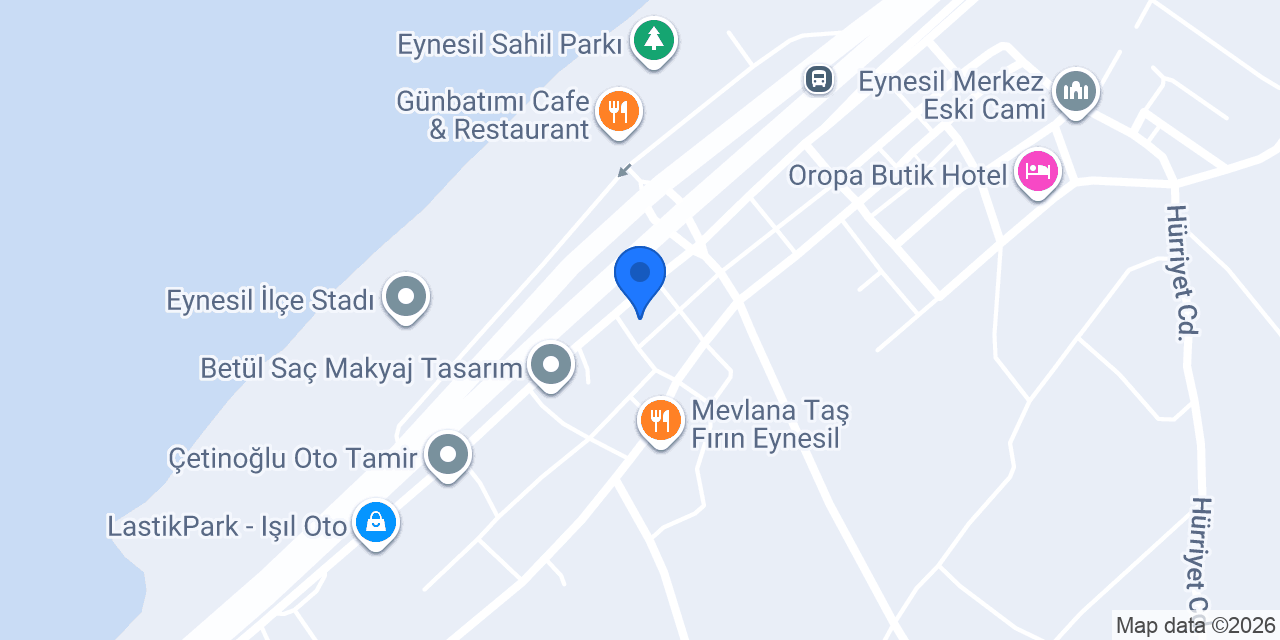 Halkbank Eynesil Şubesi konumu