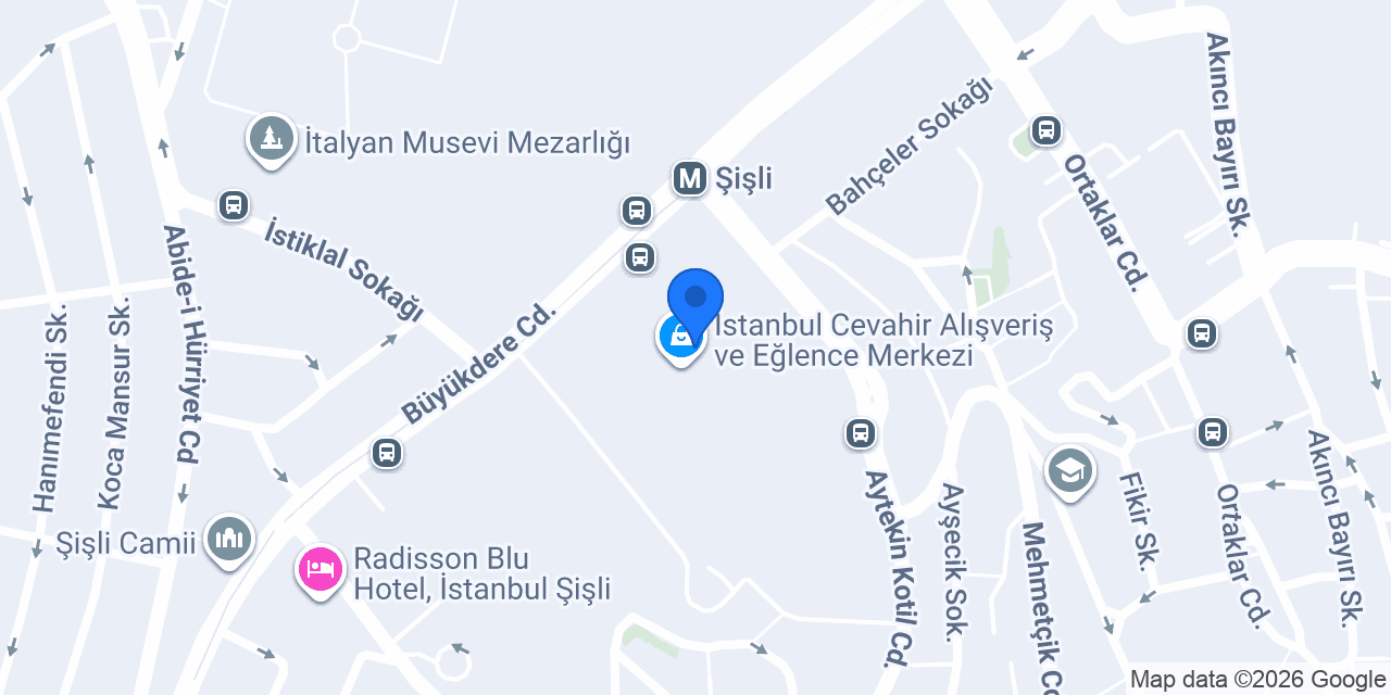 MADO Cevahir Avm konumu
